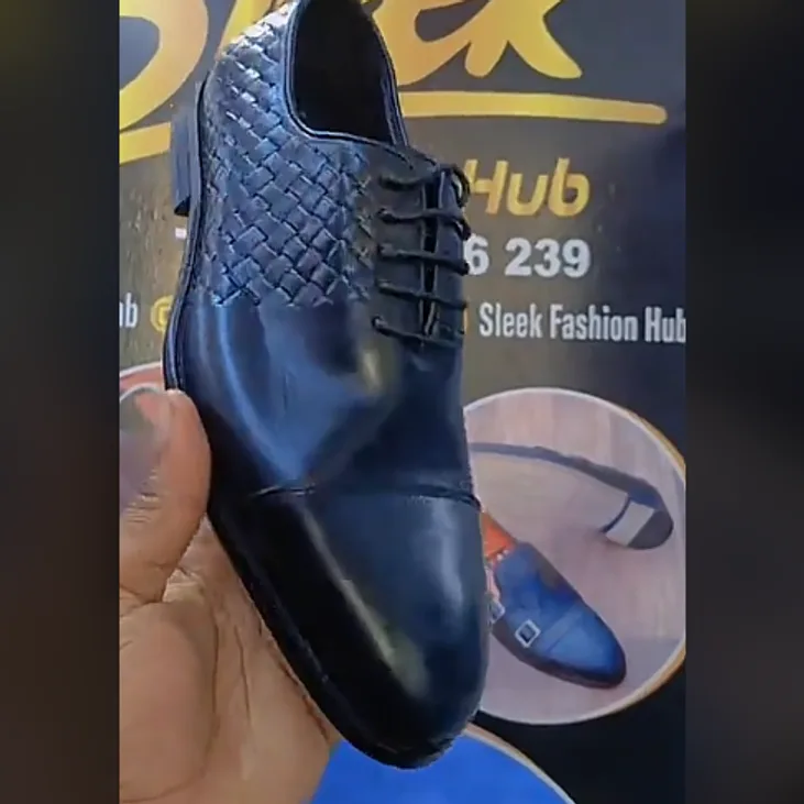 Black Basket-Weave Cap-Toe Oxford