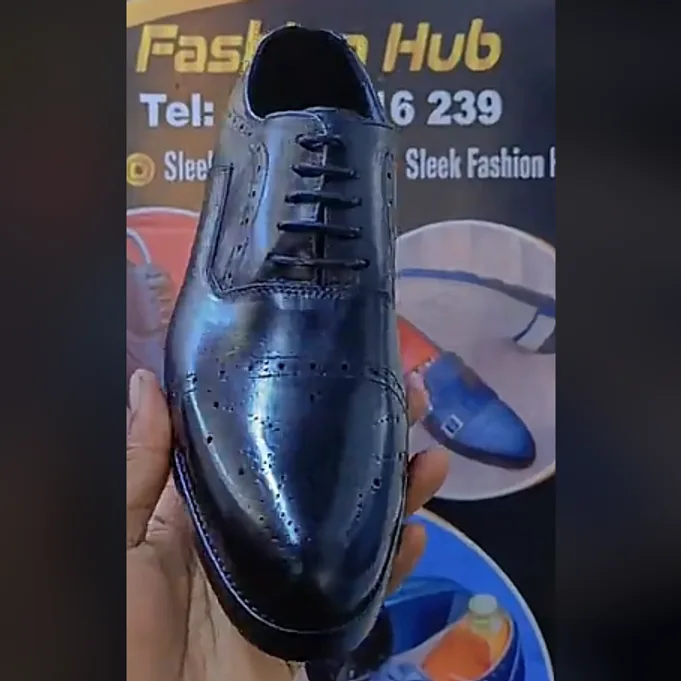Black Brogue Derby in Black — thumbnail 2