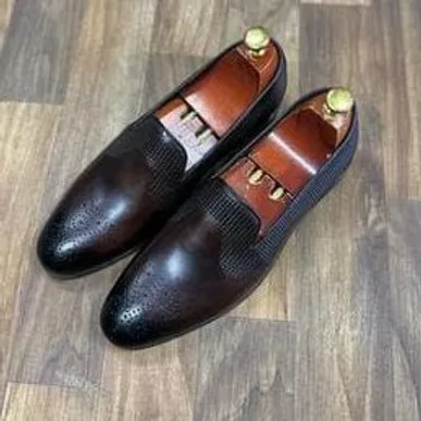 Dark Brown Brogue Loafer — Dark Brown