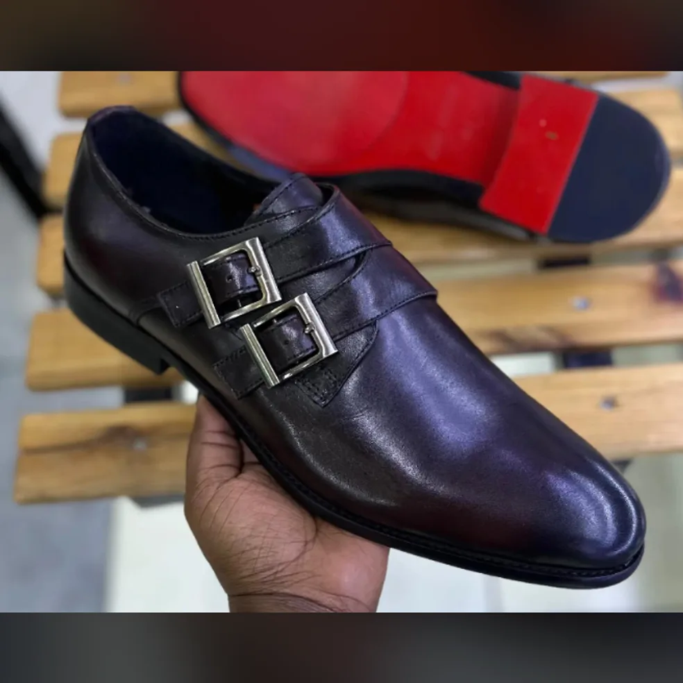 Dark Brown Double Monk Strap in Dark Brown — thumbnail 3